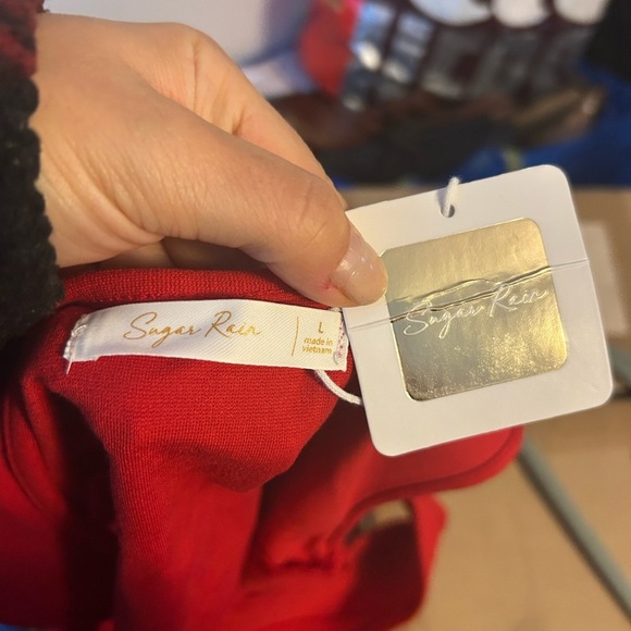 NWT Sugar Rain Red Corset Style Tank - Picture 3 of 4